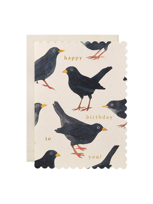 Wanderlust Paper Co blackbird birthday card