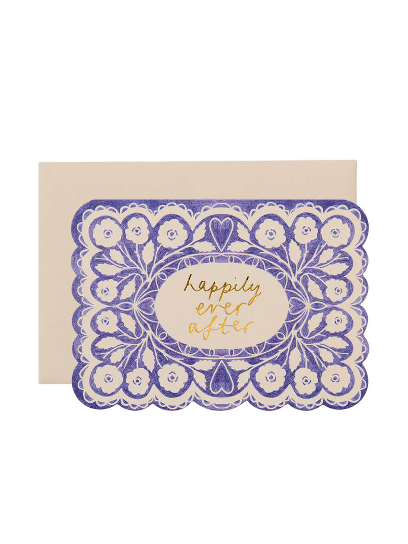 Wanderlust Paper Co lace happily ever after card