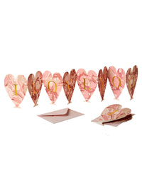 Wanderlust Paper Co mini heart concertina card