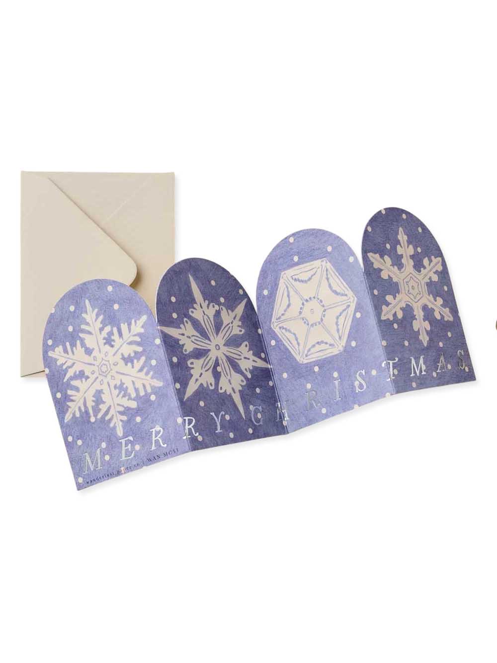 Wanderlust Paper Co mini snowflake concertina card