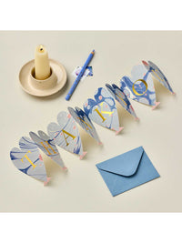 Wanderlust Paper Co mini heart thank you concertina card