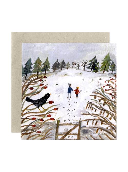 Winter fields card