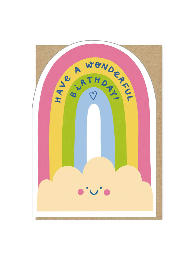 Wonderful rainbow birthday card