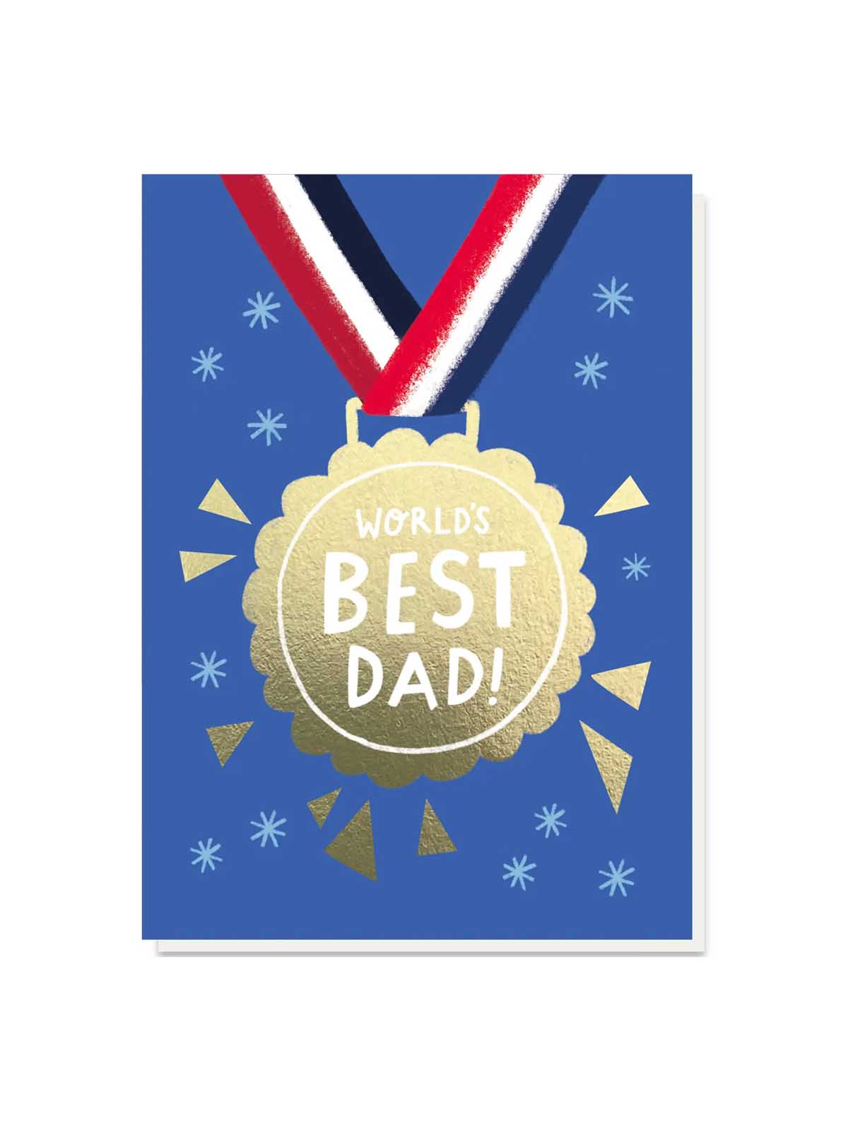 Father's day card with medal illustration