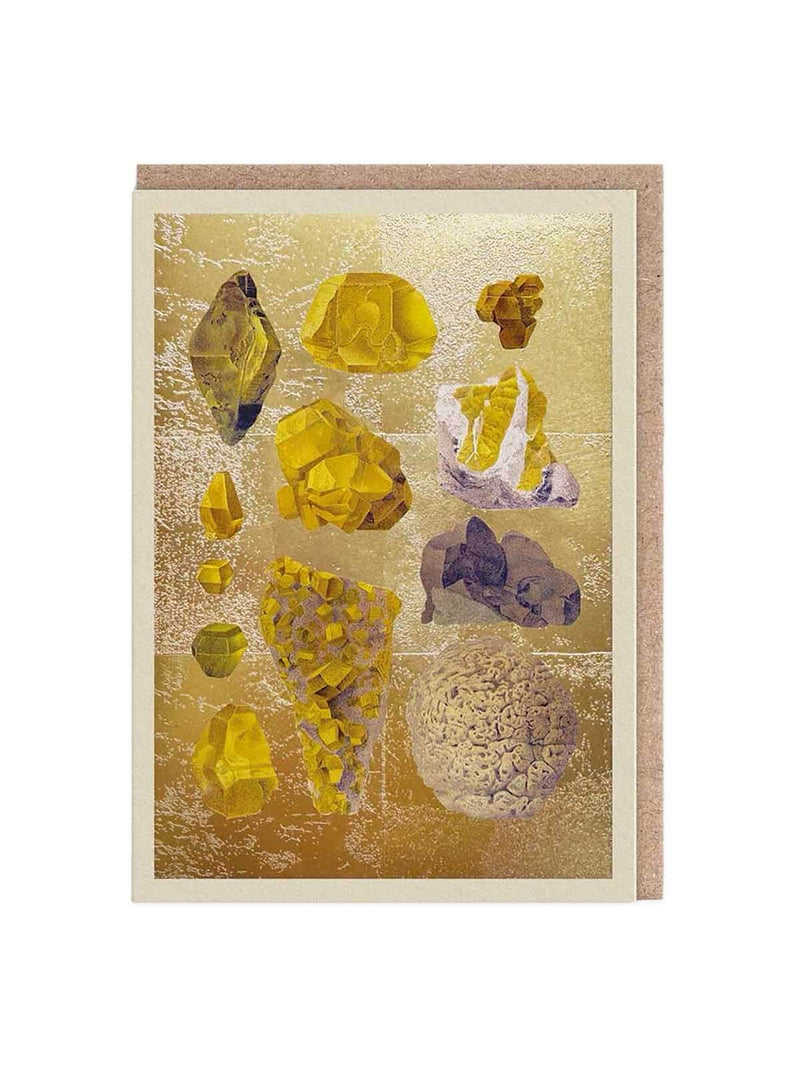 Yellow minerals gold foil card