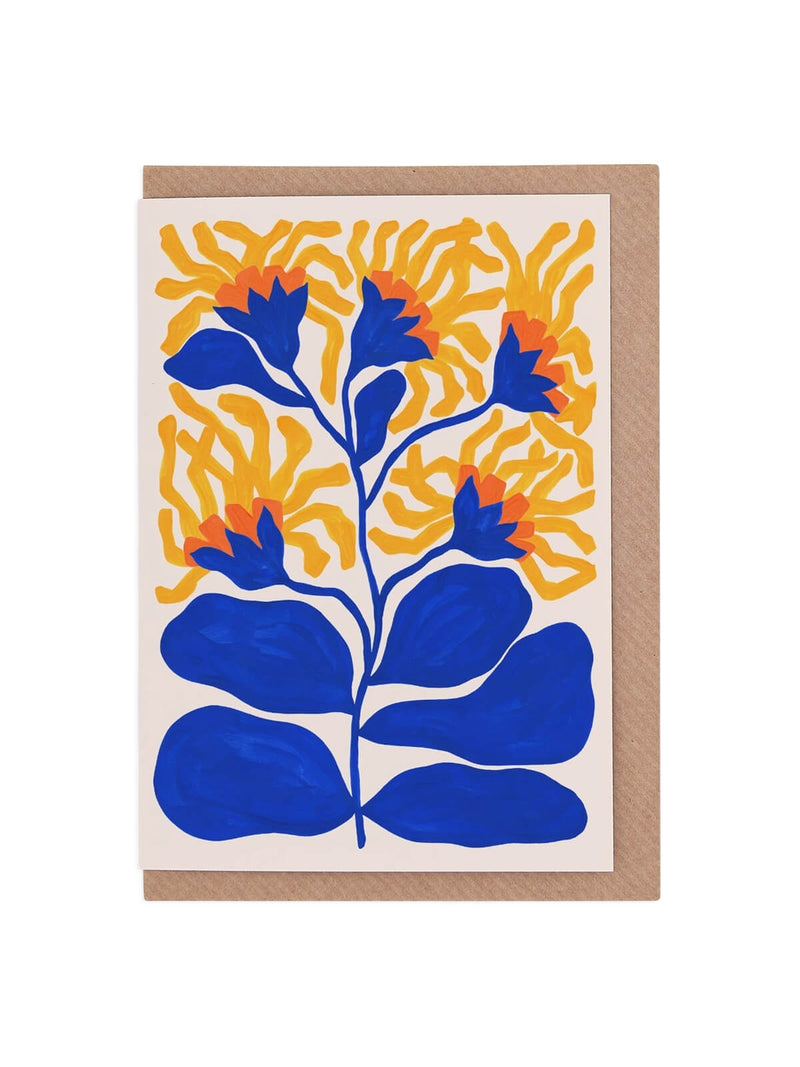 Yellow wildflowers card