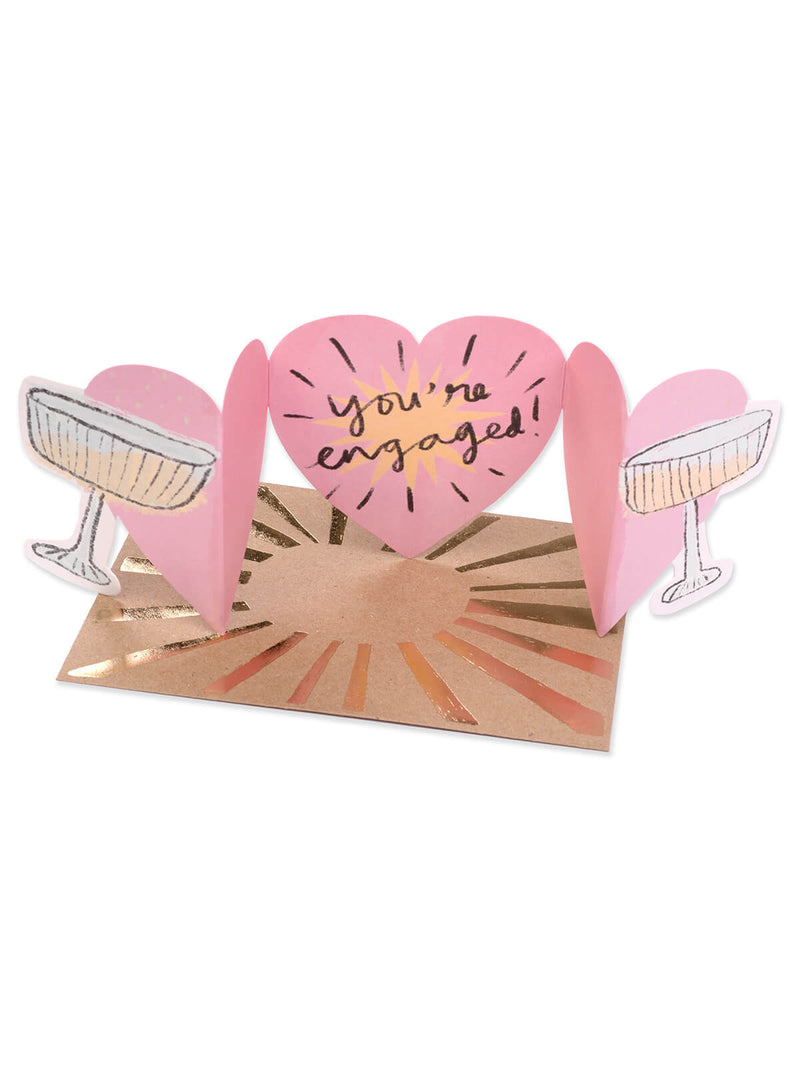 You're engaged champagne card
