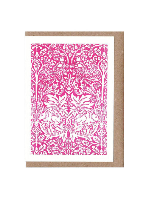 Pink William Morris card