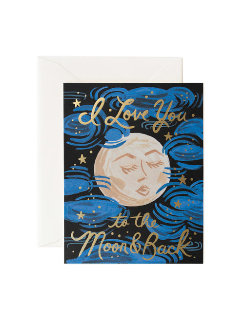 I love you to the moon and back card