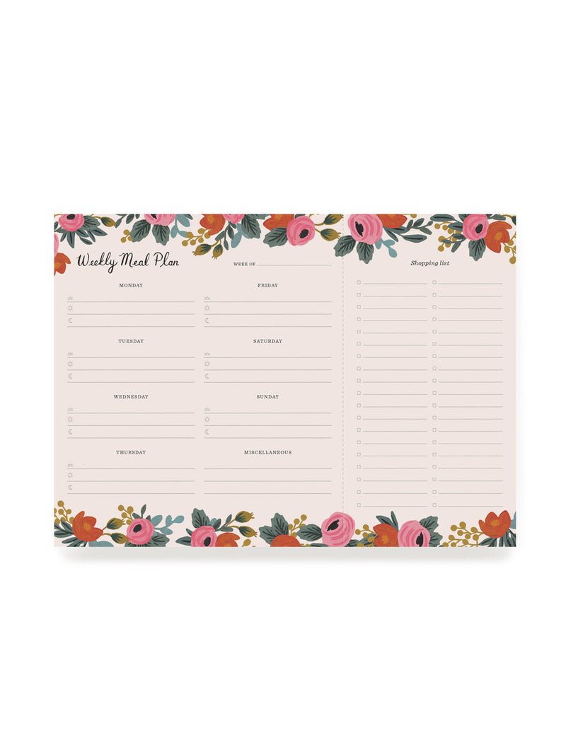 Rifle Paper Co Rosa meal planner