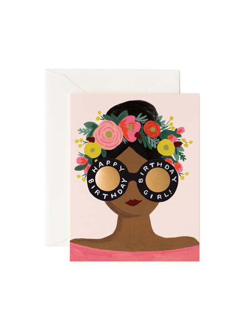 Rifle Paper Co floral birthday girl card