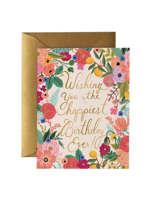 Rifle Paper Co happiest birthday ever card