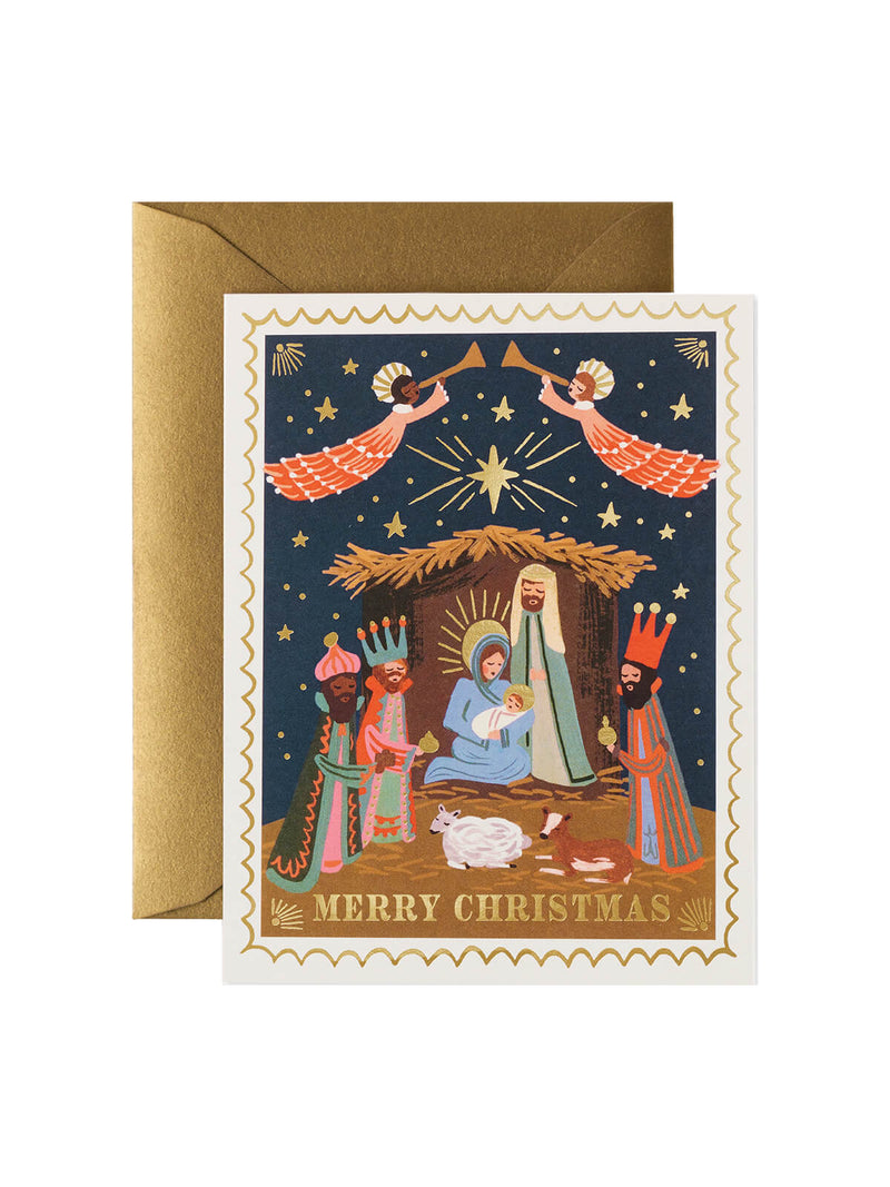 Rifle Paper Co nativity card set