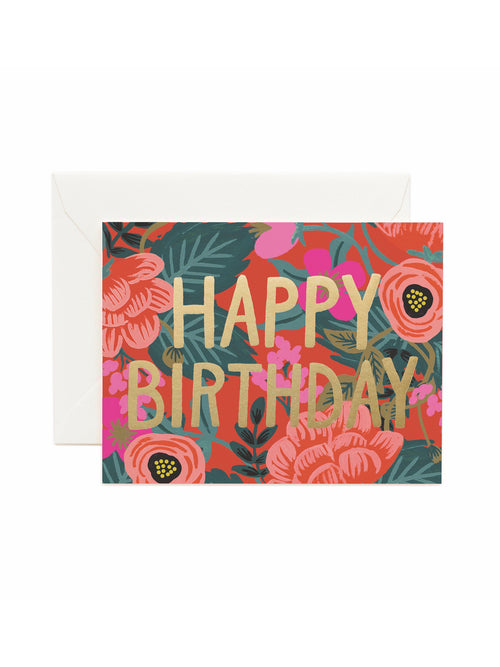 Rifle Paper Co poppy birthday card