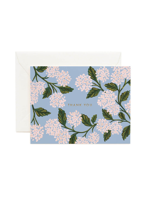 Rifle Paper Co hydrangea thank you card