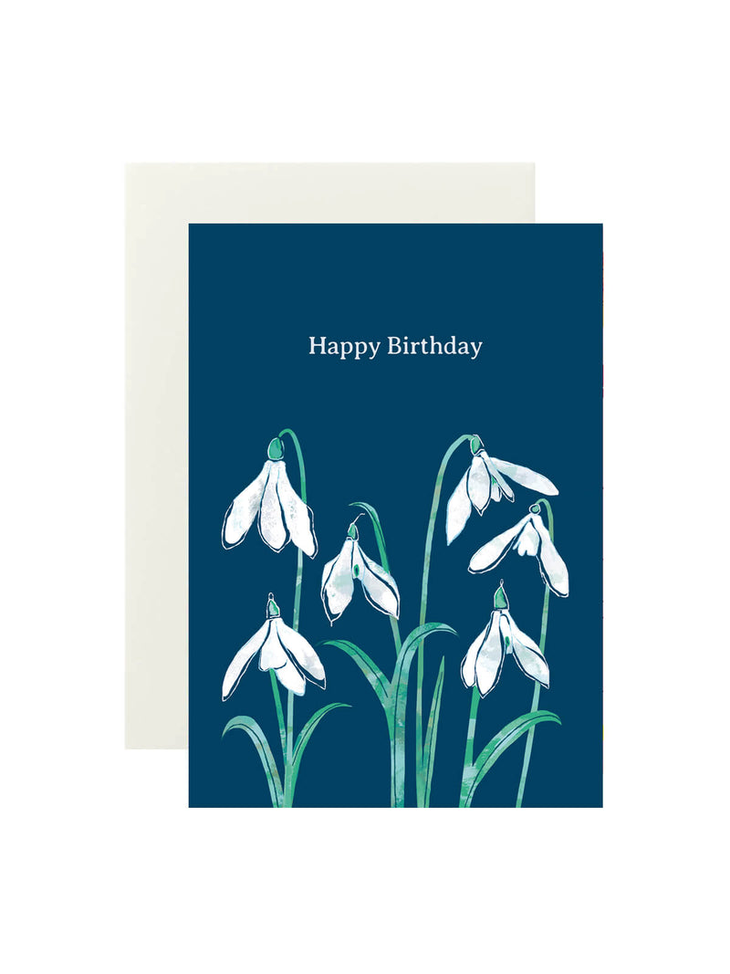 Snowdrops birthday card