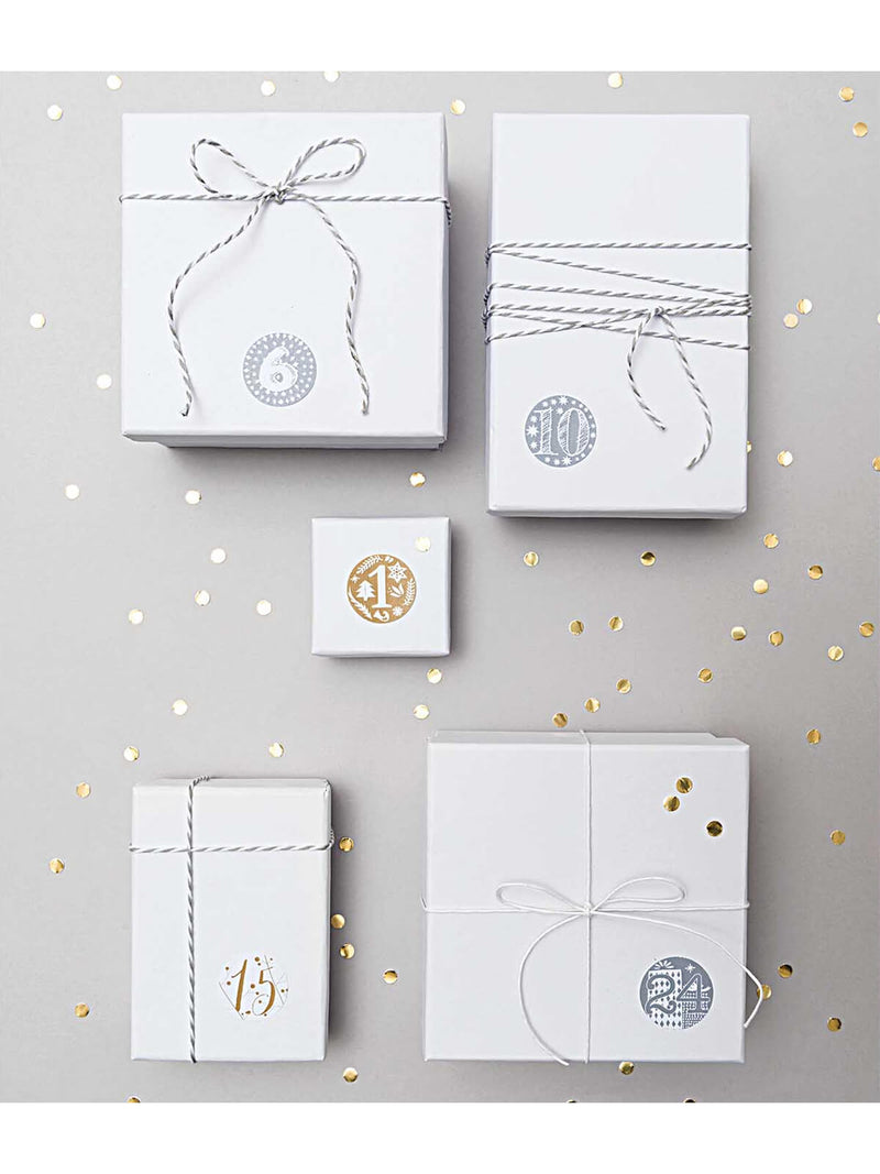 gold and silver advent calendar