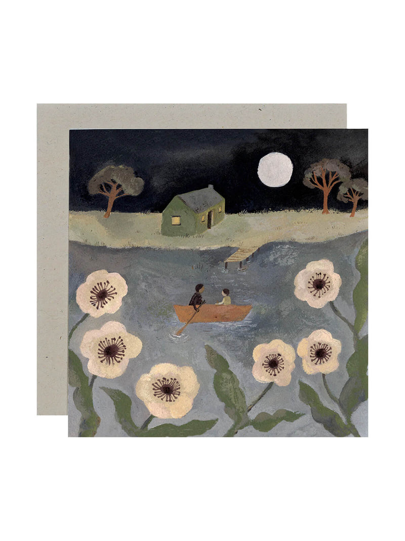 Moonlight lake card